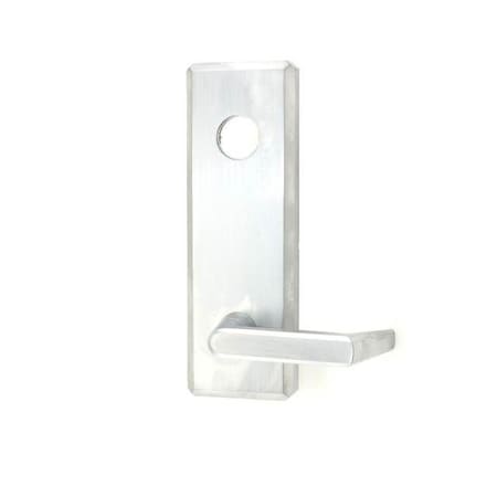 Dormakaba Hardware Sierra Night Latch Escutcheon Lever Trim Less Cylinder Satin Chrome Finish QET180E626LC